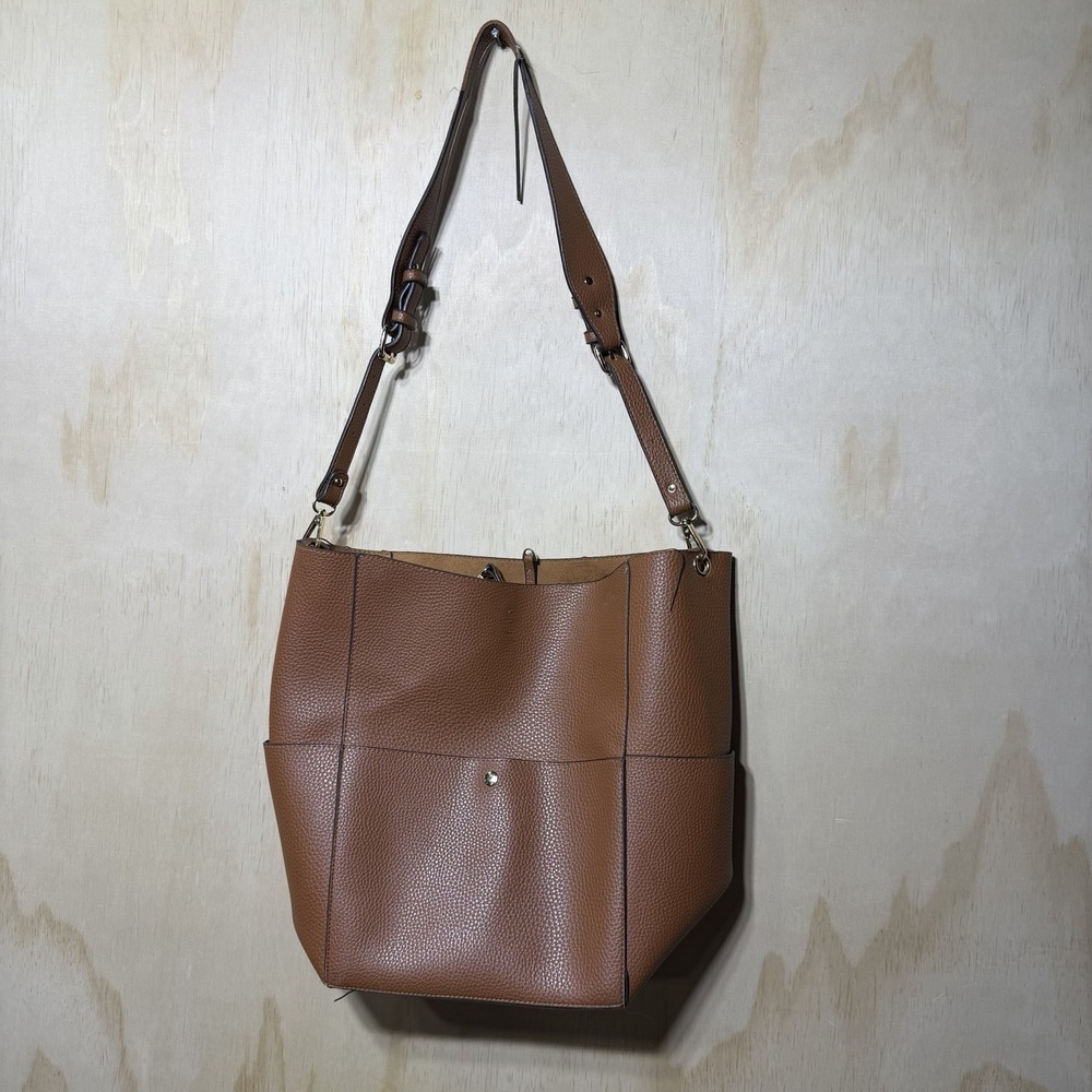 Remi Reid Brown Leather Tote Bag‎ Shoulder Handbag Large Pebbled Boho